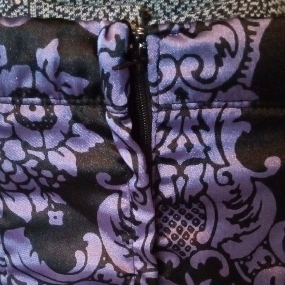 🇺🇸 Sale! 30% Off 3 Items Strapless Purple Damask Bubble-Hem Dress - Picture 3 of 6